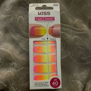 Kiss Nail Dress: Neon Ombre (40 Strips): Limited Edition - Brand New! 💛🧡🩷
